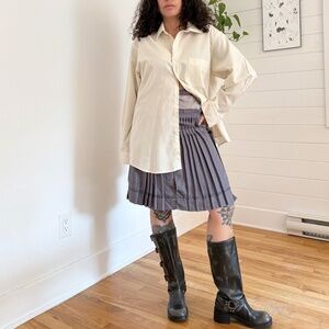 Y2K BGBG runway silk pleated skirt